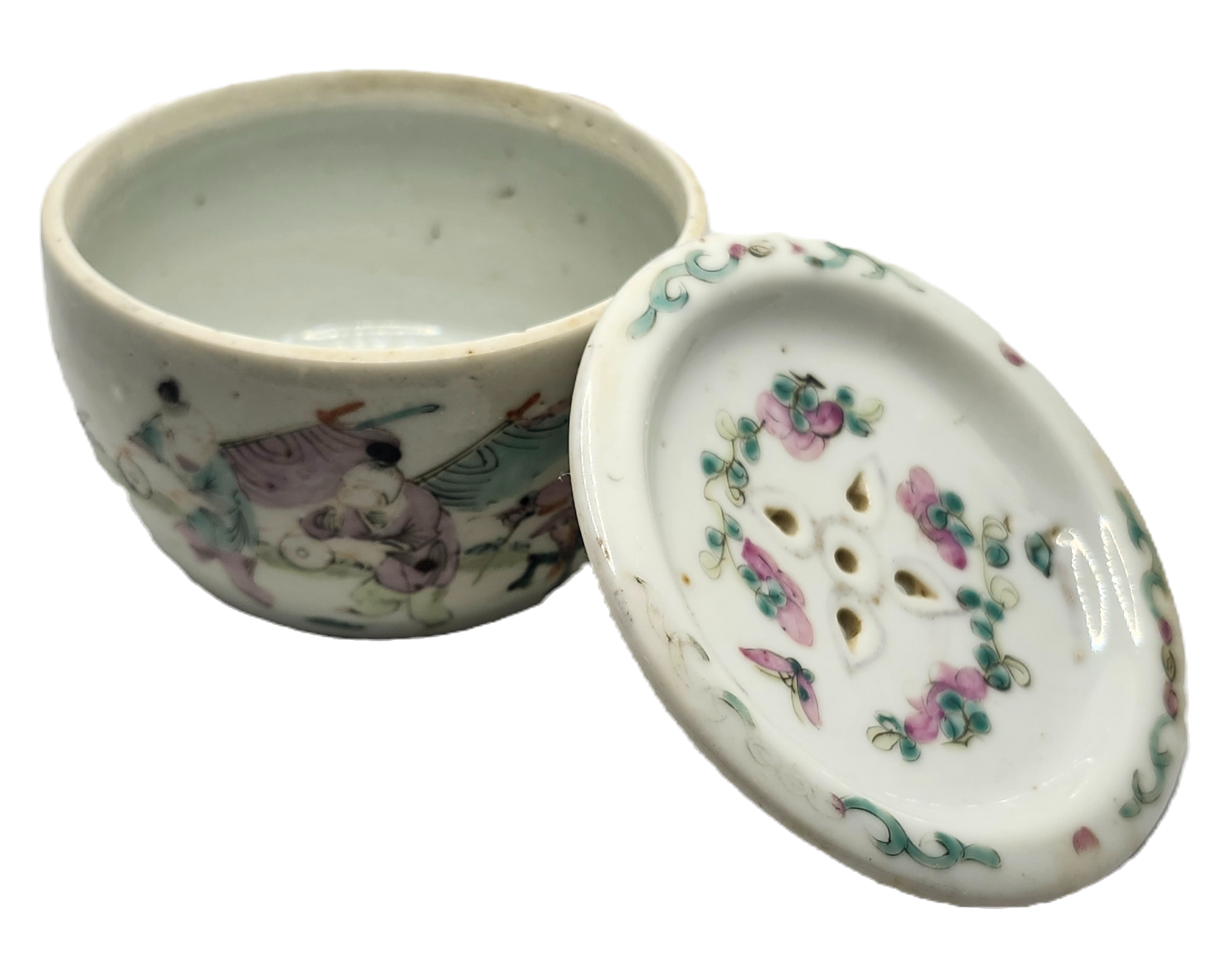 19th Century Chinese Famille Rose Porcelain Cricket Cage image 2