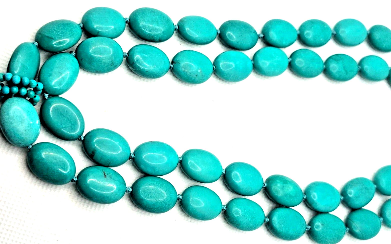 Lucas Lameth Double Stand Turquoise Sterling Silver Necklace & Pendant image 2