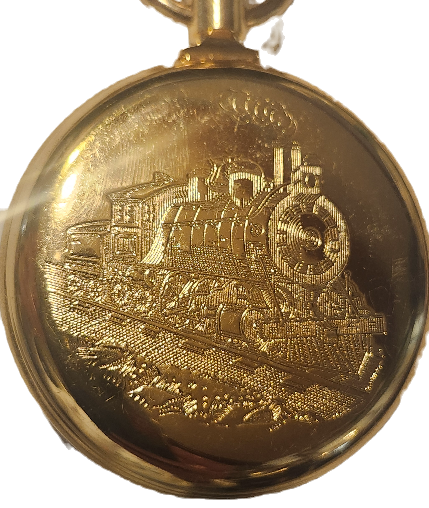 Vintage Disney Mickey Mouse Bradley Gold Tone Pocket Watch w/ Chain image 4