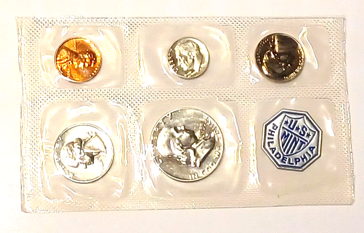 1955 U.S. Mint SILVER PROOF Set in Original Envelope image 1