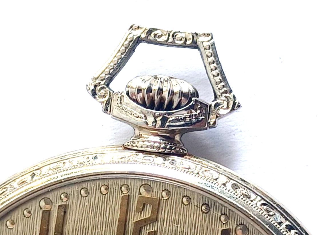 Antique E Howard Series 12 Solid 14K White Gold Pocket Watch 17J  10 Size in Box image 5