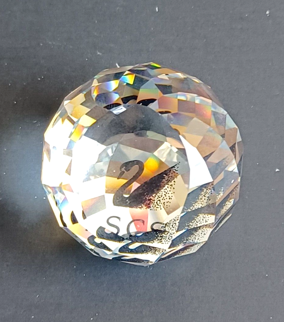 Swarovski Collector Society Crystal Paperweight Black Swan Multifaceted in Box image 0