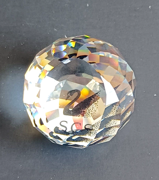Swarovski Collector Society Crystal Paperweight Black Swan Multifaceted in Box image 0