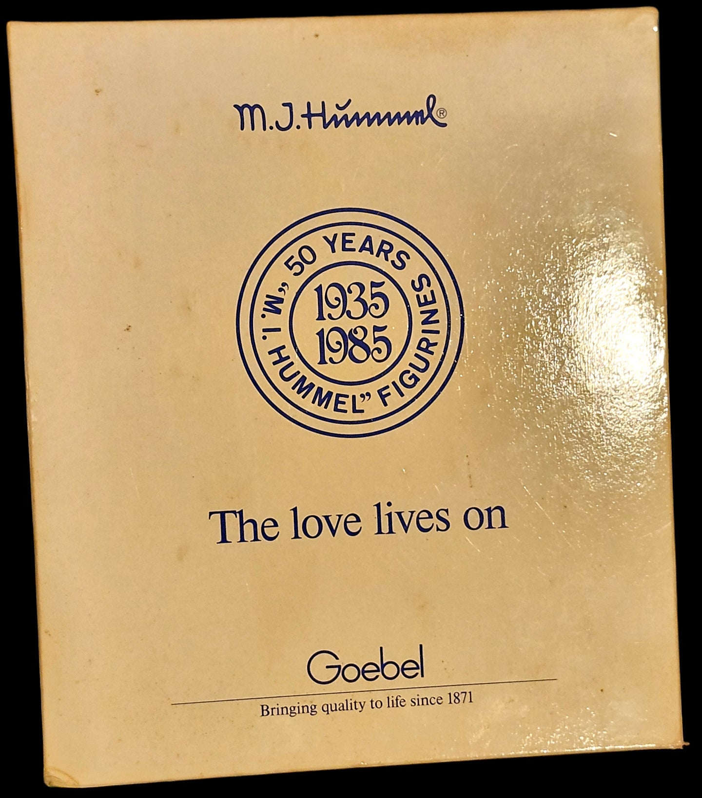 Hummel 50 Year Jubilee "The Love Lives On" Figurine #416 w/ Box & Display Stand image 6