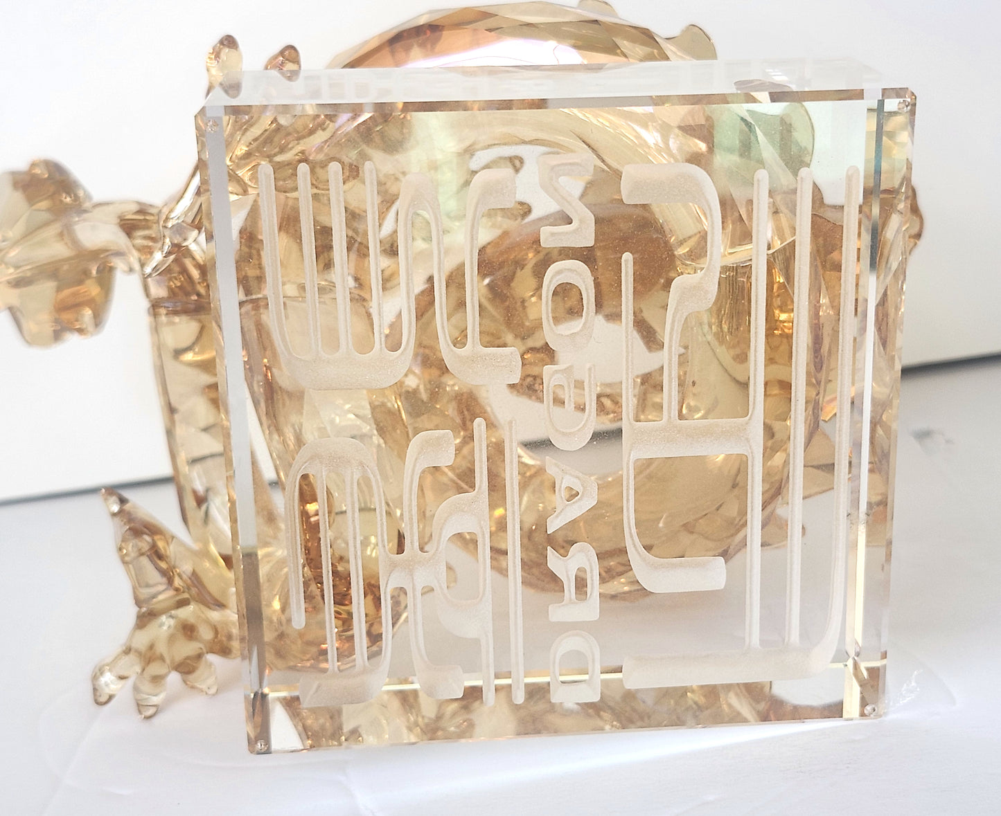 Large Swarovski Crystal Zodiac Dragon Good Luck Golden Figurine #1083710 image 8