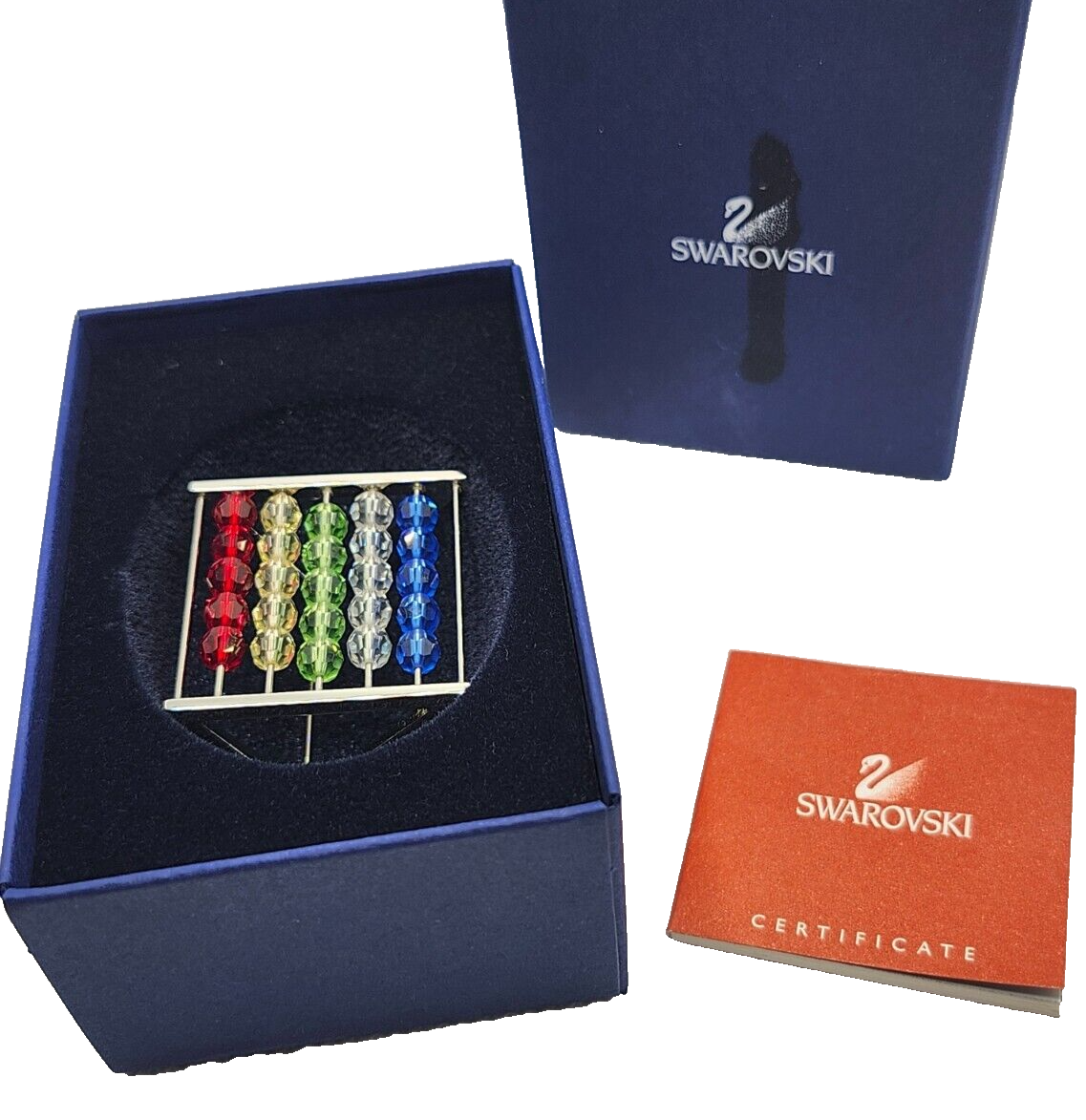 Swarovski Crystal Multi Colored Abacus Figurine #692829 in Box w/ COA image 0