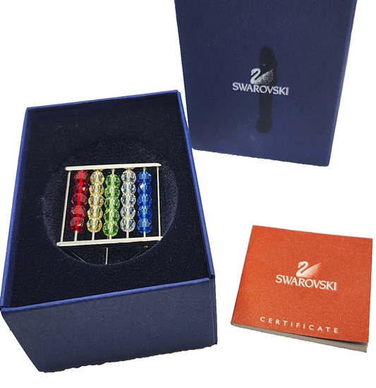 Swarovski Crystal Multi Colored Abacus Figurine #692829 in Box w/ COA image 0