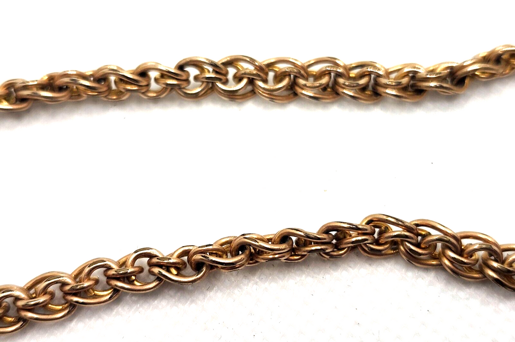 Antique Victorian RFS & Co Rose Gold Filled Pocket Watch Fob Chain w/ T-bar image 3