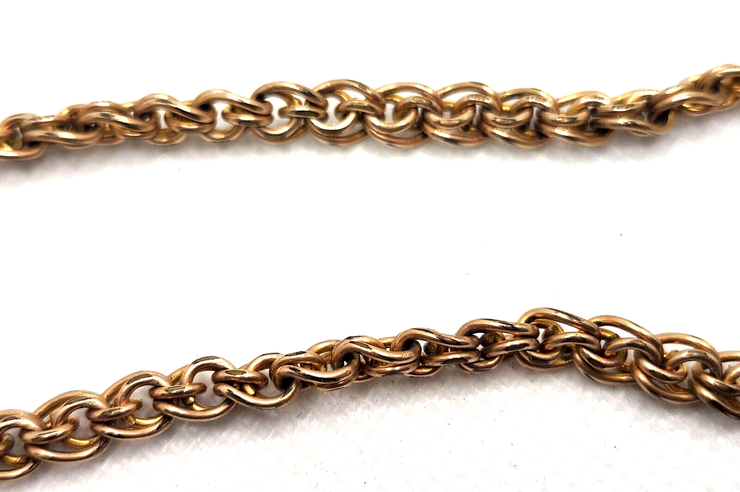 Antique Victorian RFS & Co Rose Gold Filled Pocket Watch Fob Chain w/ T-bar image 3