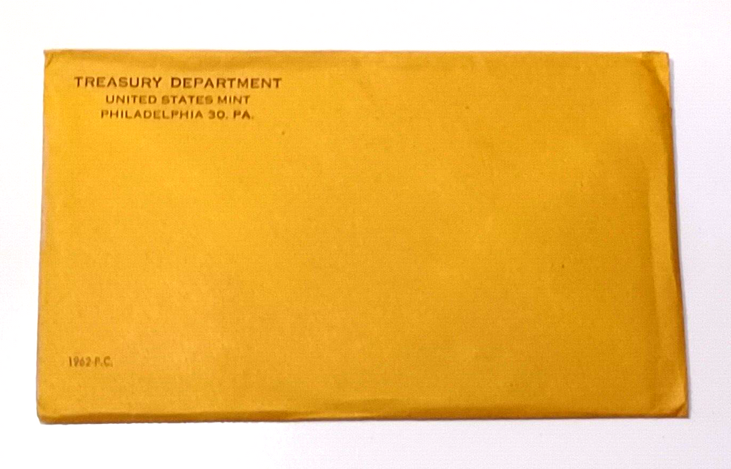 1962 U.S. Mint SILVER PROOF Set in Original Envelope image 6