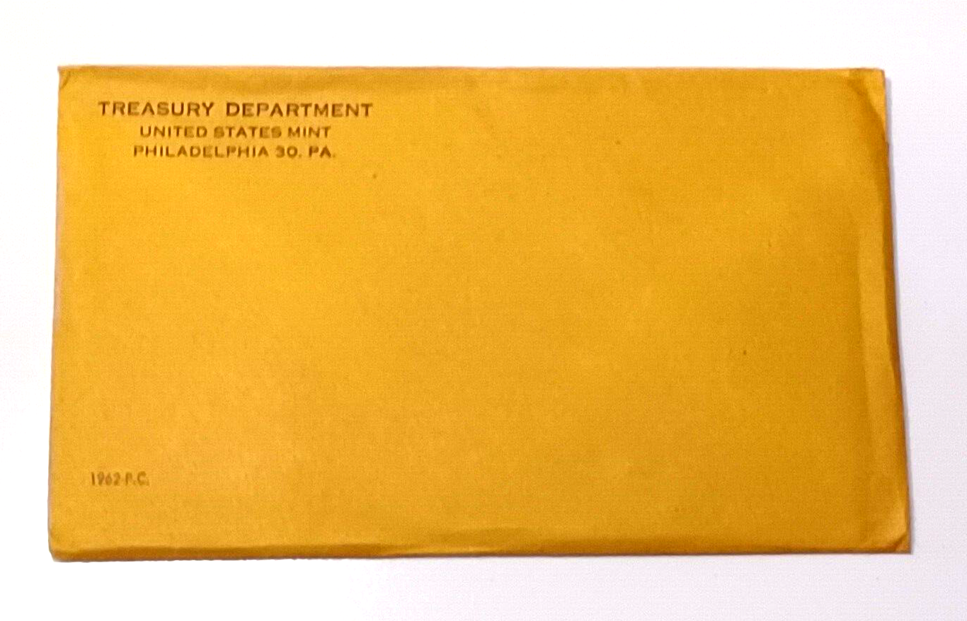1962 U.S. Mint SILVER PROOF Set in Original Envelope image 6