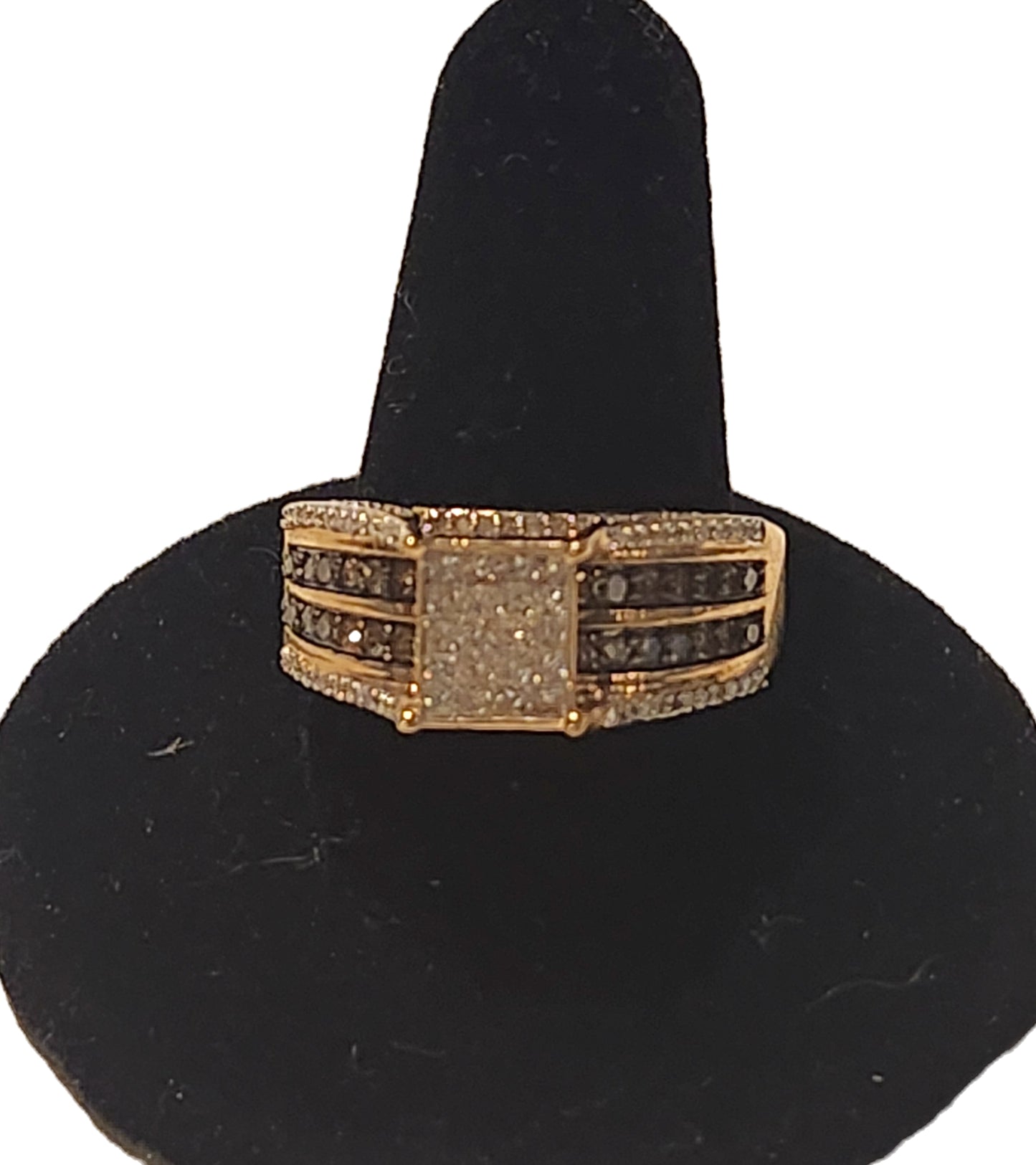 Princess & Round Multi Diamond 14k Gold Engagement Ring SJ image 4