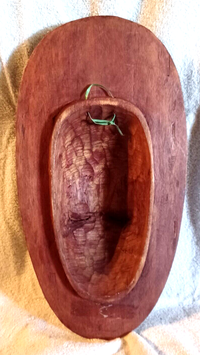 Vintage African Hand Carved Wood Female Tribal Mask Hair Weave ~  16.75" Tall image 7