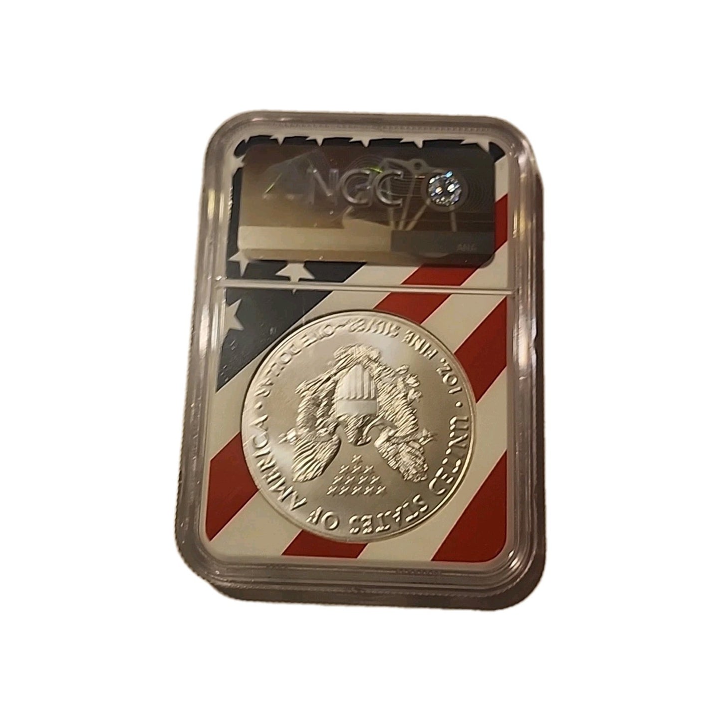 2019 US Silver $1 Eagle NGC MS69 American Flag image 1