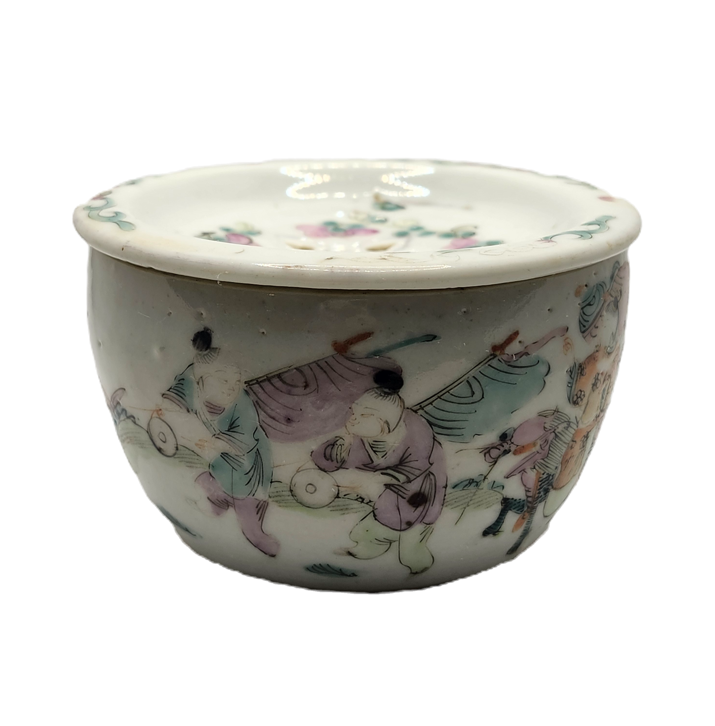 19th Century Chinese Famille Rose Porcelain Cricket Cage image 0