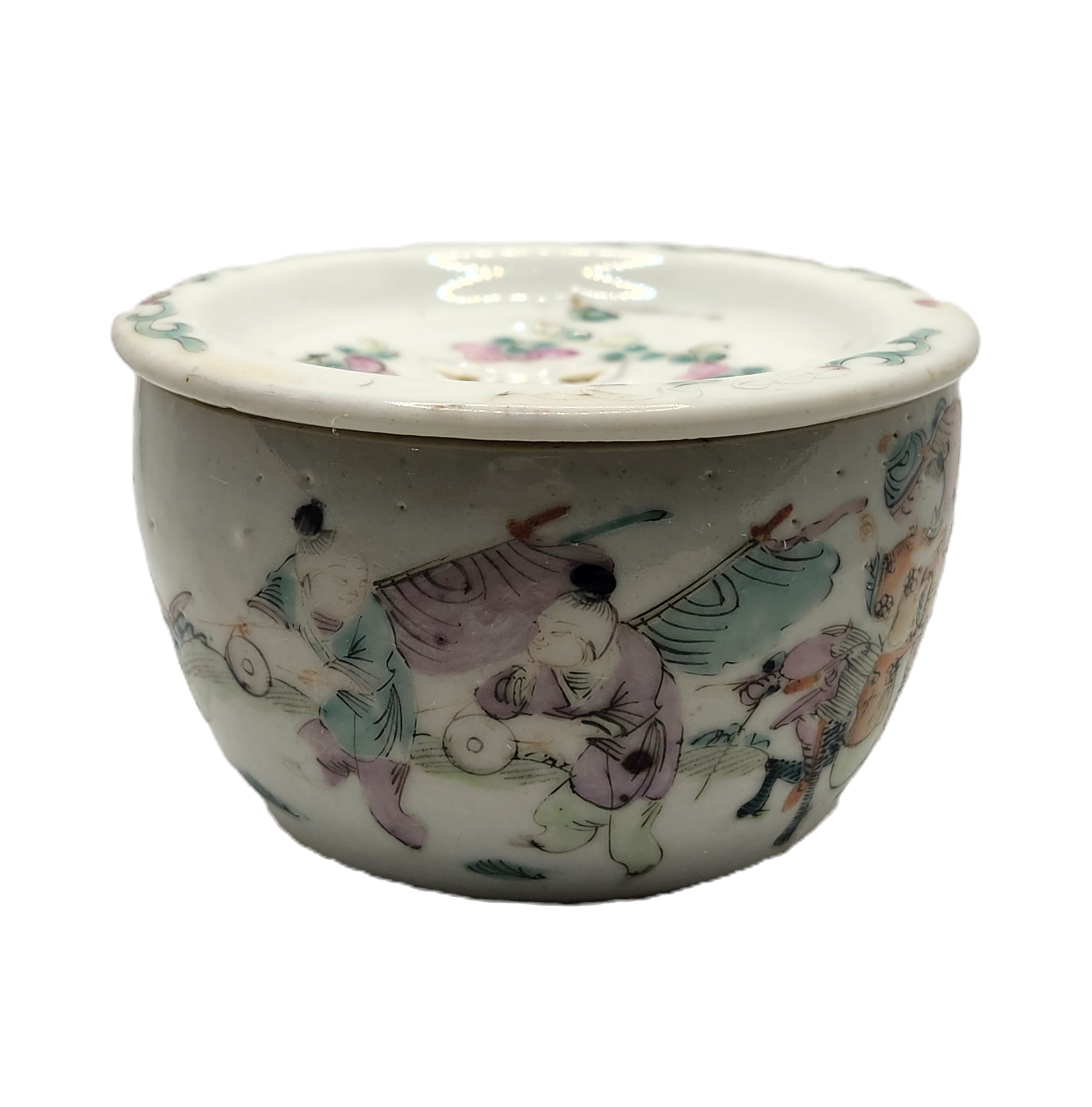 19th Century Chinese Famille Rose Porcelain Cricket Cage image 0