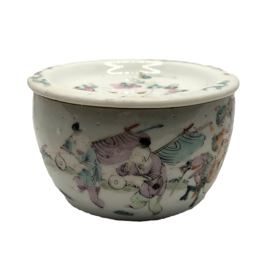 19th Century Chinese Famille Rose Porcelain Cricket Cage image 0