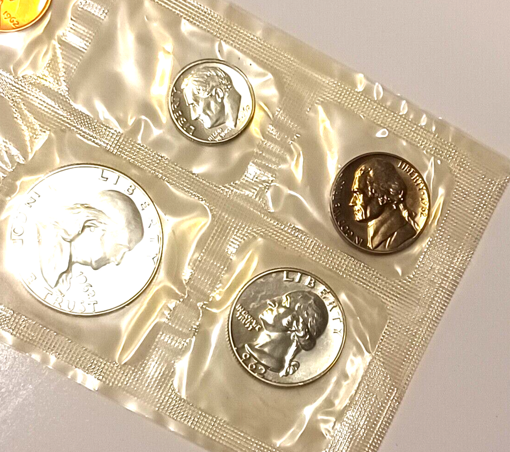 1962 U.S. Mint SILVER PROOF Set in Original Envelope image 3