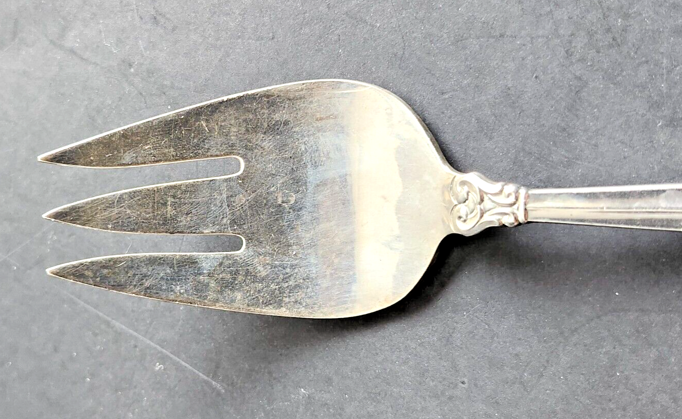 Royal Danish by International Sterling Silver Solid Cold Meat Serving Fork image 2