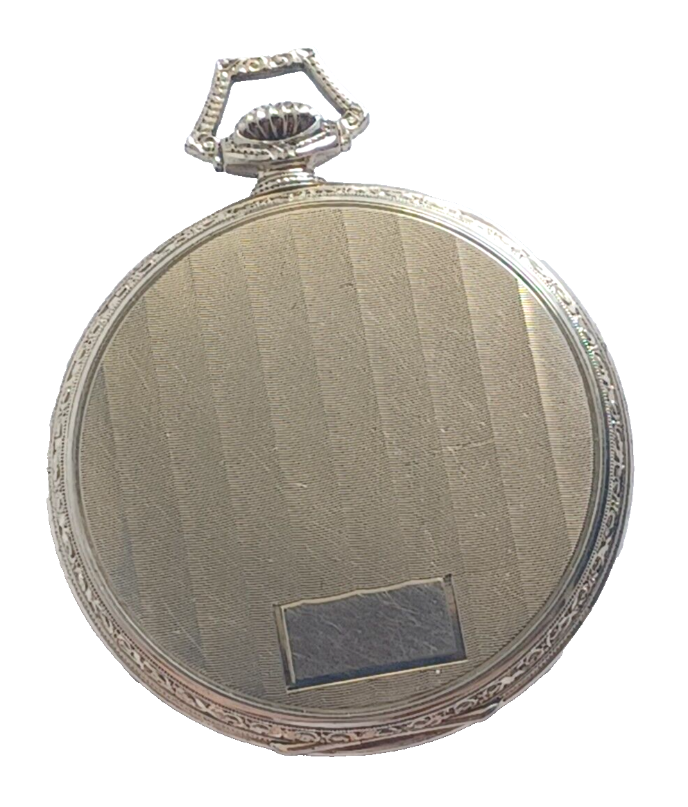 Antique E Howard Series 12 Solid 14K White Gold Pocket Watch 17J  10 Size in Box image 13