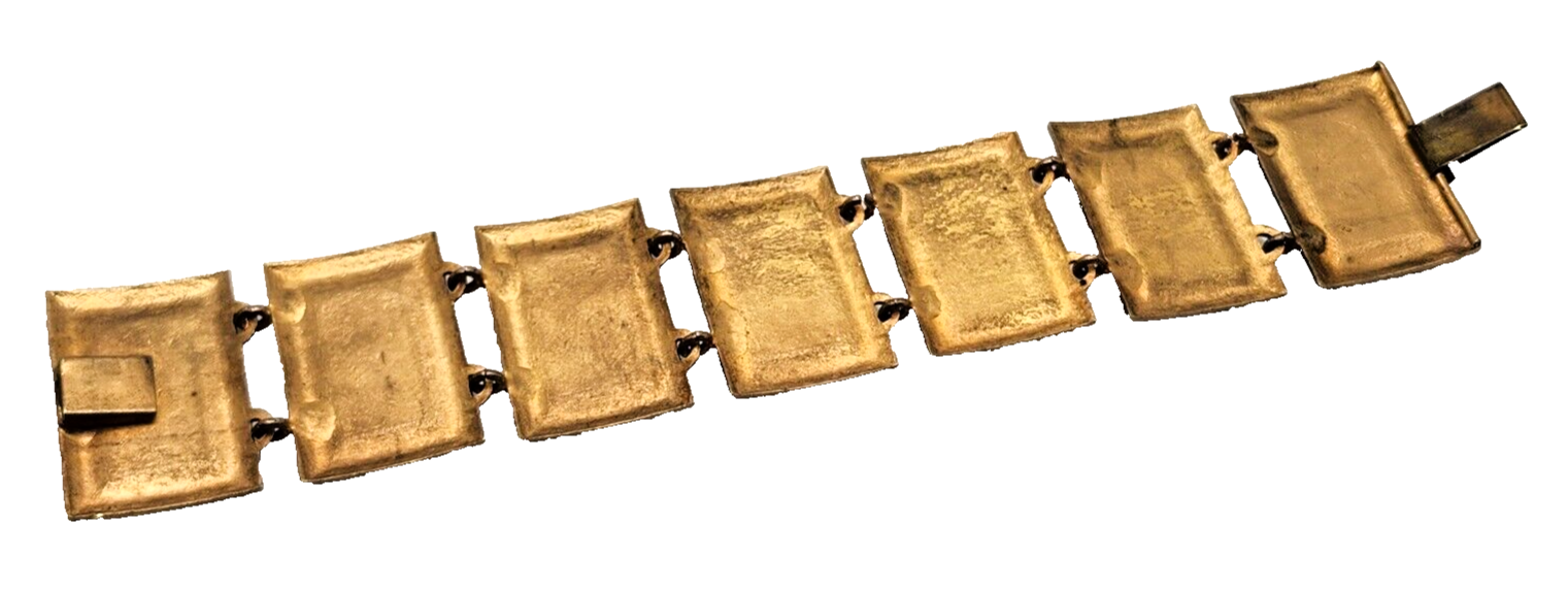 Vintage 1940s WWII French 7 Panel Coat of Arms Enamel Normandie Shield Bracelet image 6