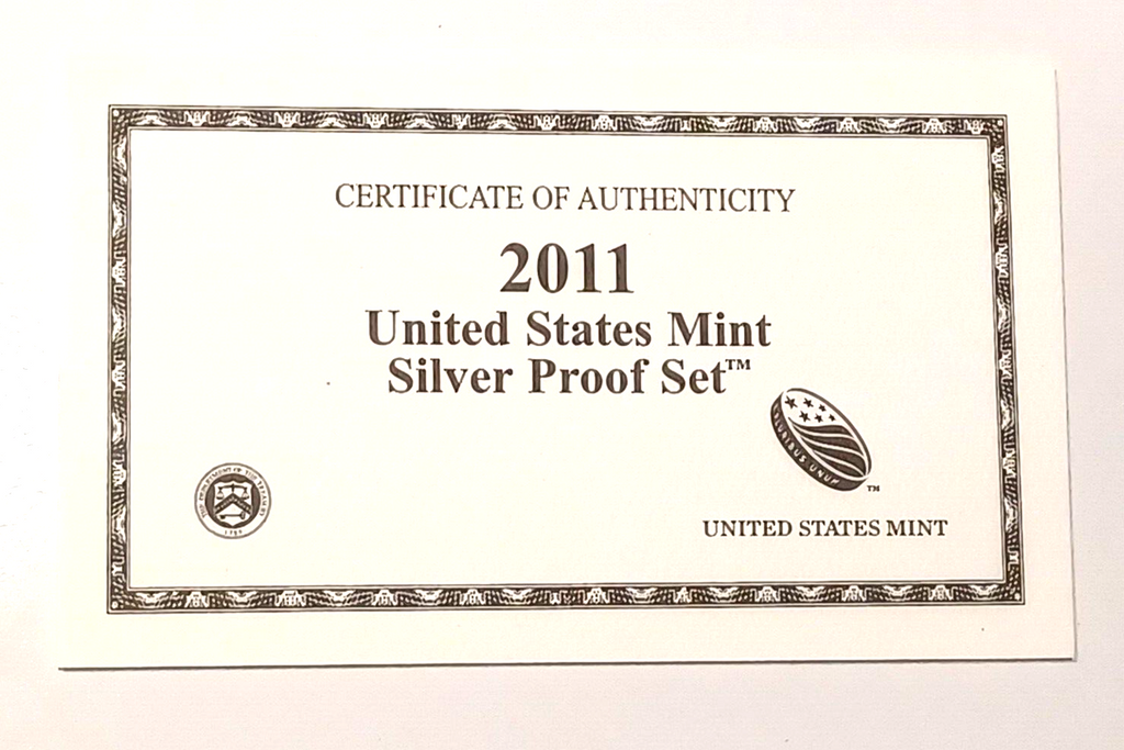2011 S US Mint Silver Proof Set - 14 Coins COA Original Box image 9