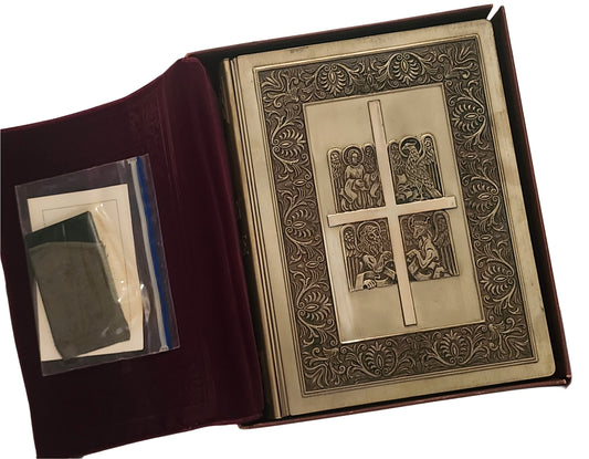 Franklin Mint Library Sterling Silver Vintage Holy Bible With Illustrations image 0