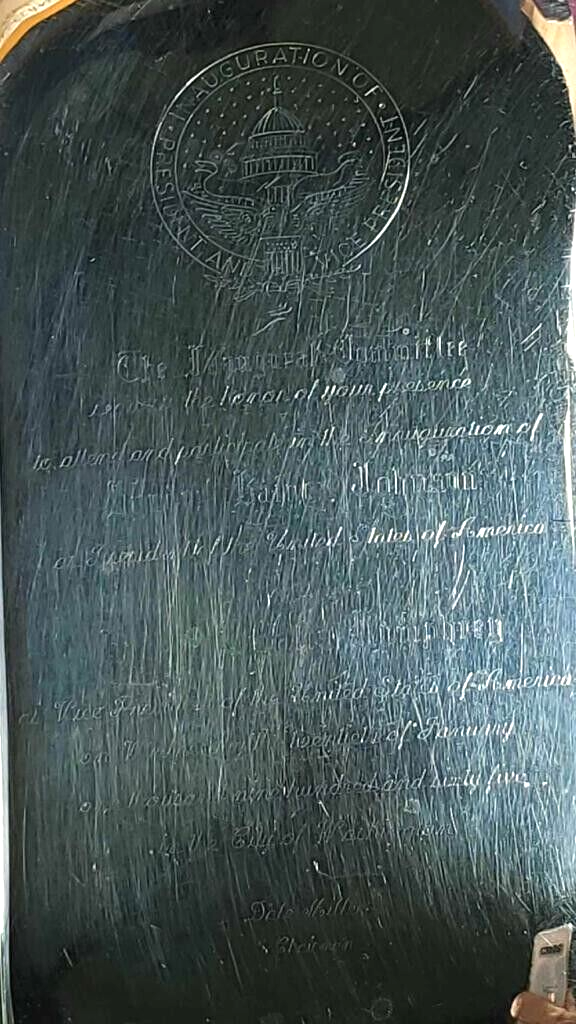 Sterling 1965 President & Vice President Inauguration Invitation Cigarette Case image 2