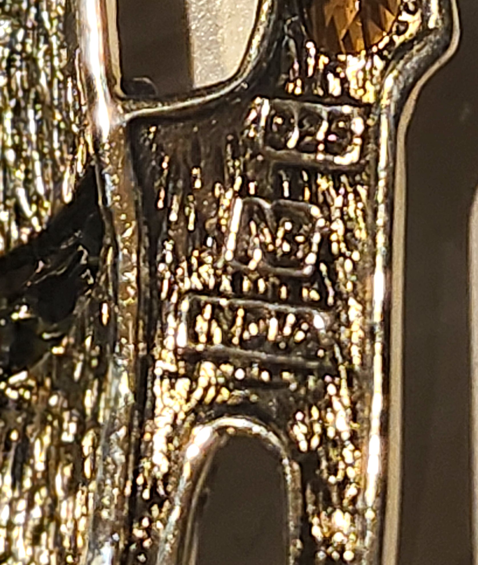 Nicki Butler Sterling Silver & Gemstone Terrier Dog Pin Pendant Signed image 5