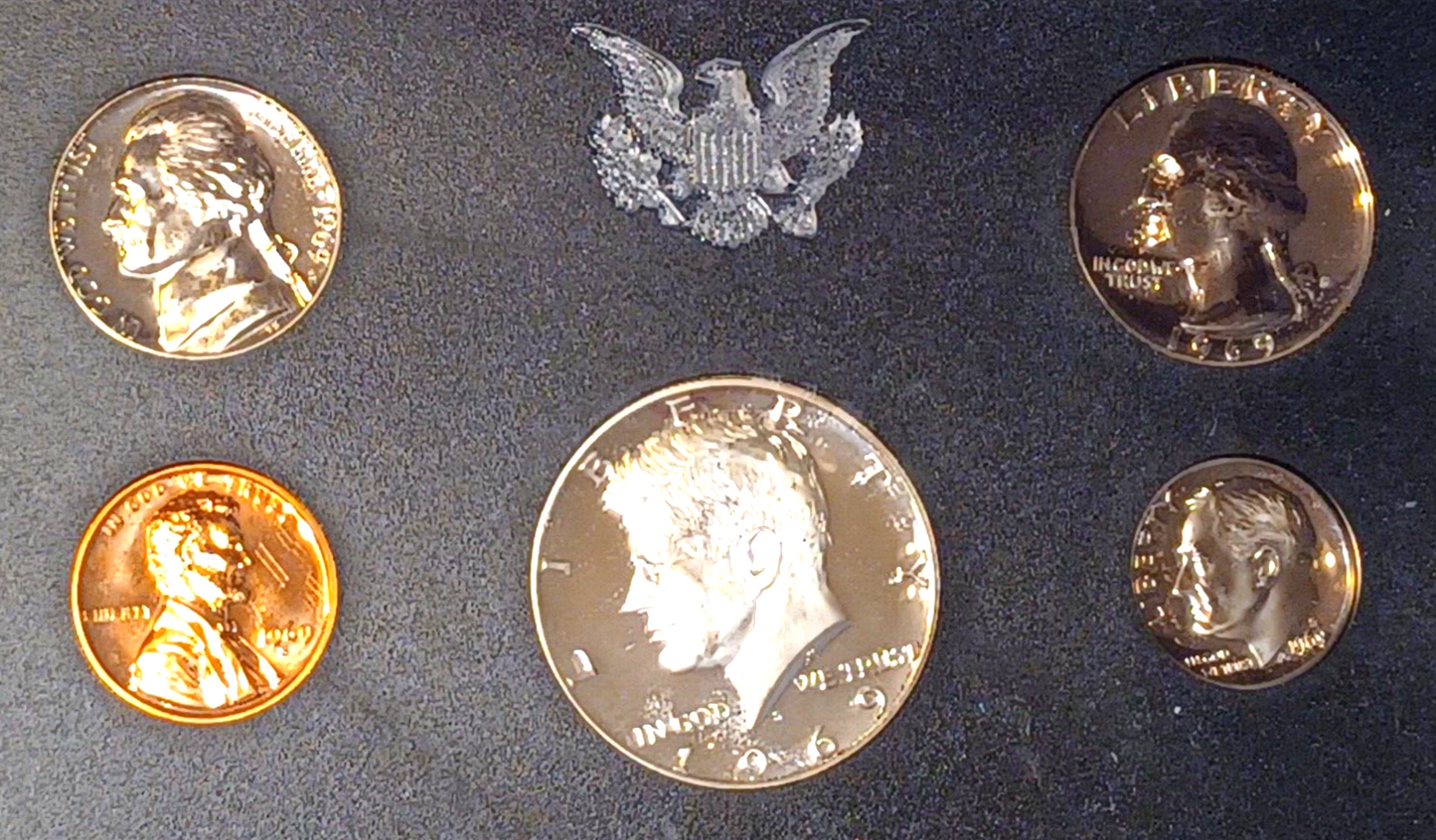 1969 U.S. Special Mint 40% SILVER PROOF Set in Original Packaging image 2