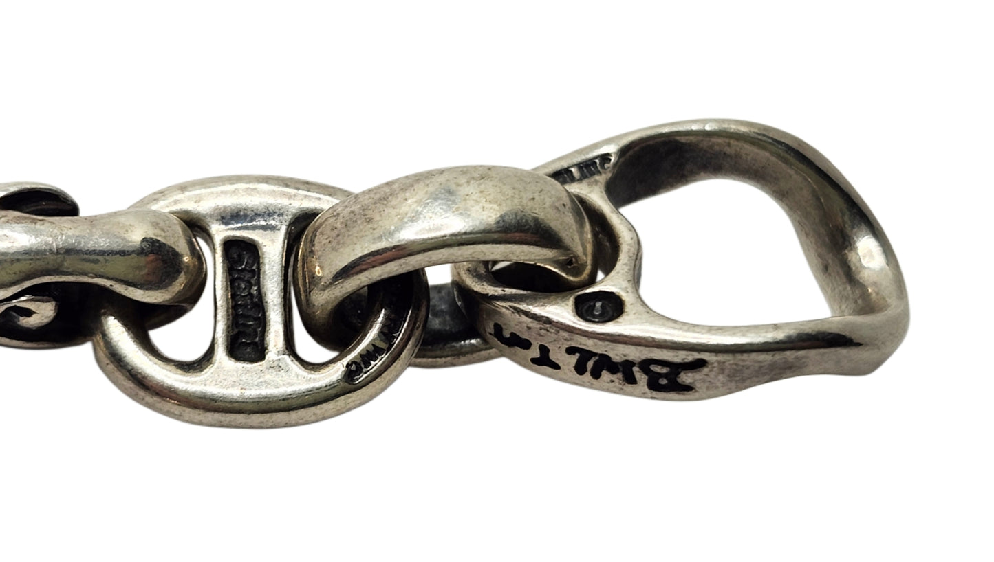 BWL Bill Wall Leather U Joint Wave Link Sterling Silver Toggle Brac image 7