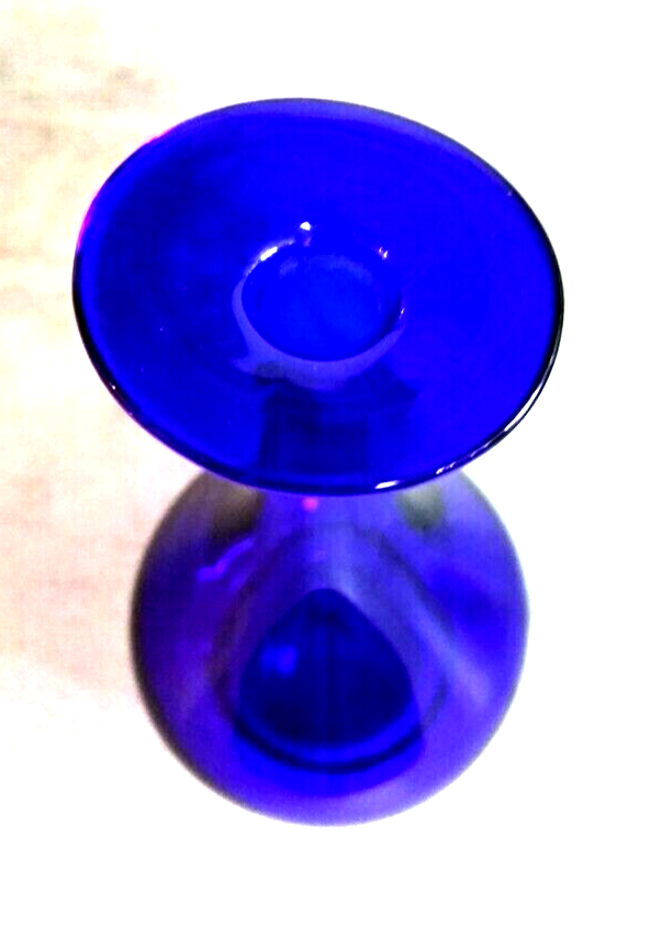 Antique Bristol Cobalt Blue Perfume Bottle Signed image 2