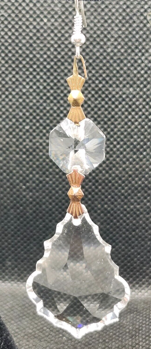 Hand Made Vintage Chandelier Crystal Dangle Drop Earrings image 3