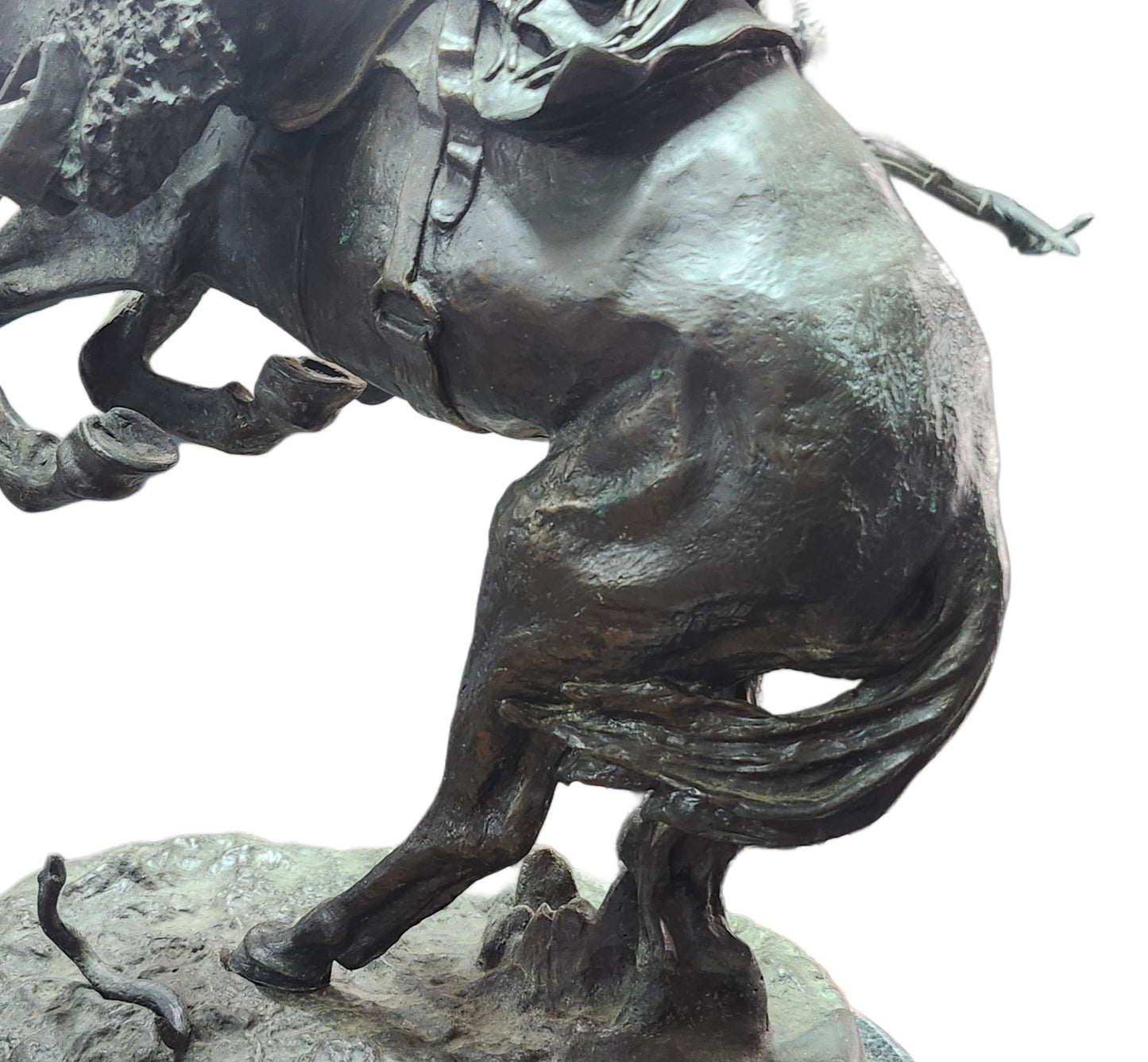 Frederic Remington Bronze Statue Titled "Rattlesnake" 23" Tall image 2