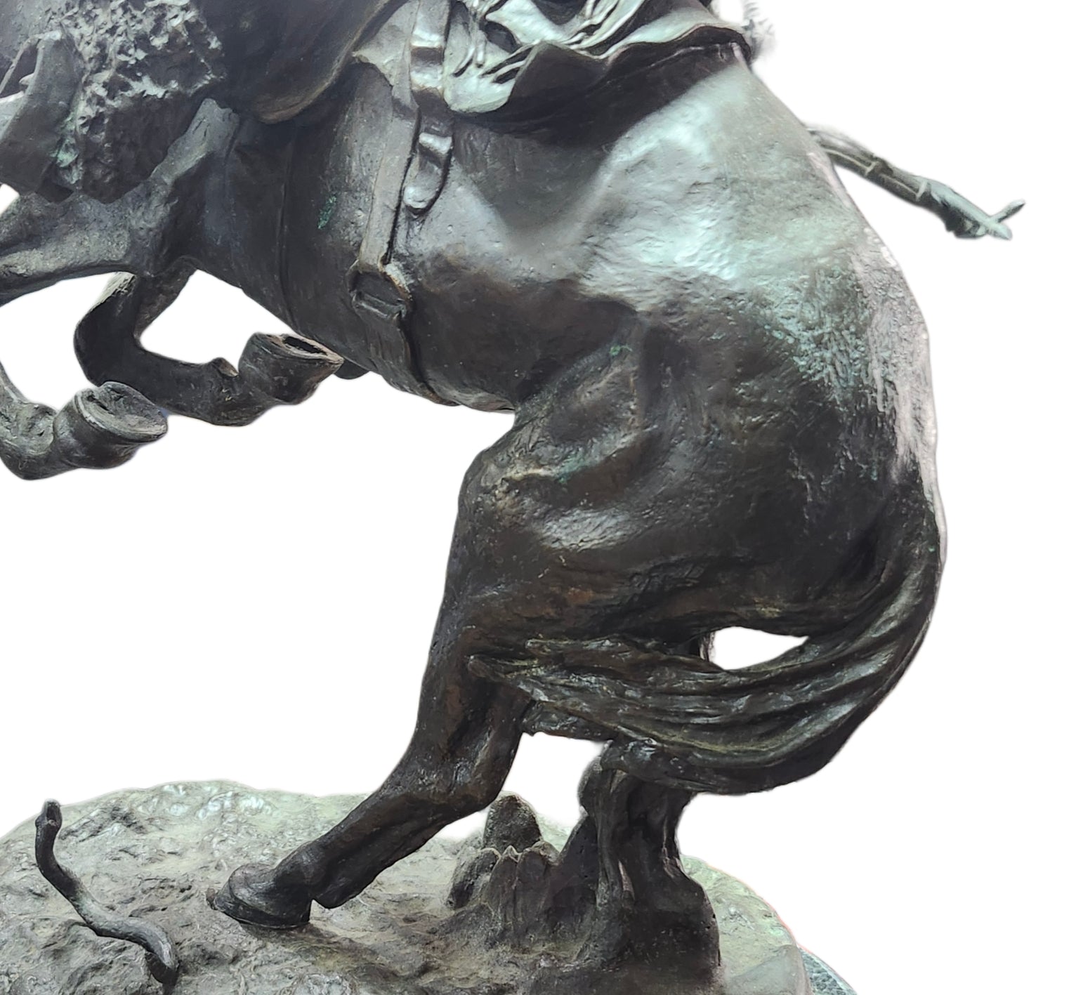 Frederic Remington Bronze Statue Titled "Rattlesnake" 23" Tall image 2