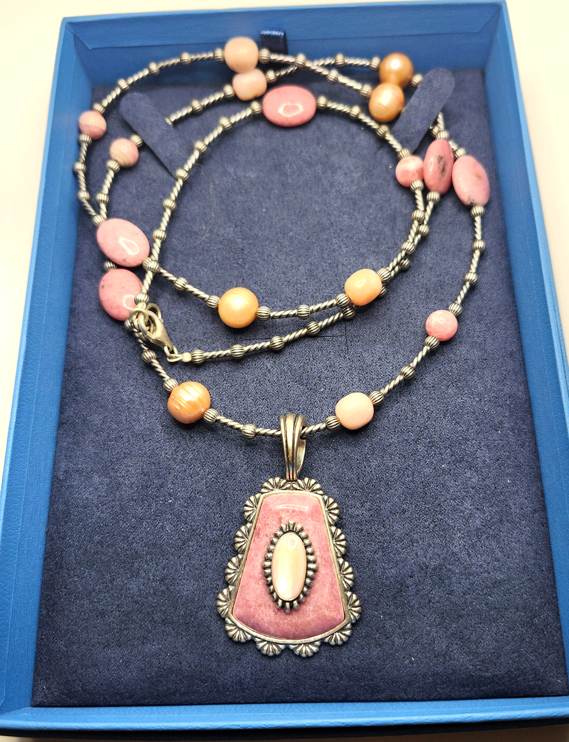 Carolyn Pollack Relios Sterling Silver & Rhodolite Pink Necklace w/ Enhancer image 5