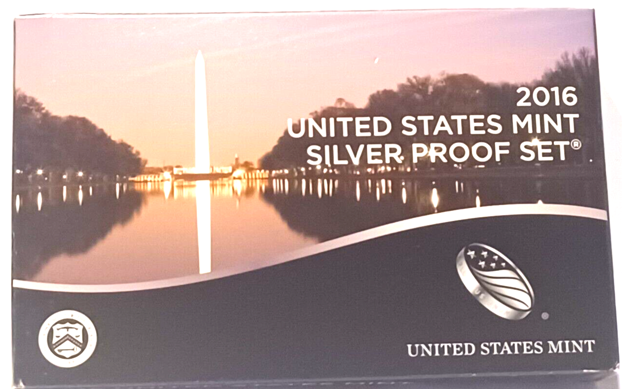 2016 S US Mint Silver Proof Set - 13 Coins COA Original Box image 13