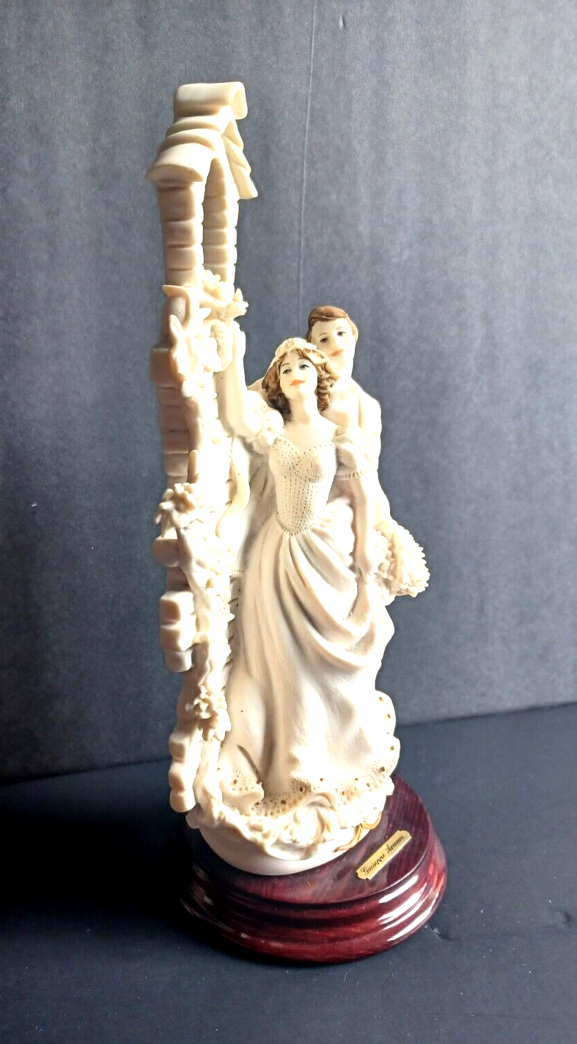 Giuseppe Armani 0201F Love in Bloom Bride & Groom Married Couple w/ Bouquet image 10