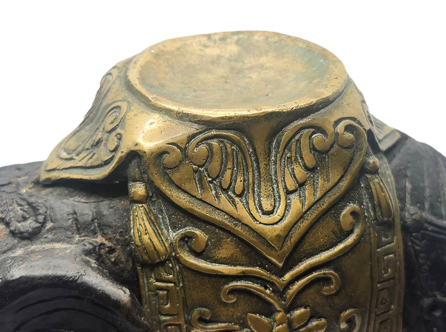 Antique19th Century Cast Iron & Brass Elephant of India Figurine image 3