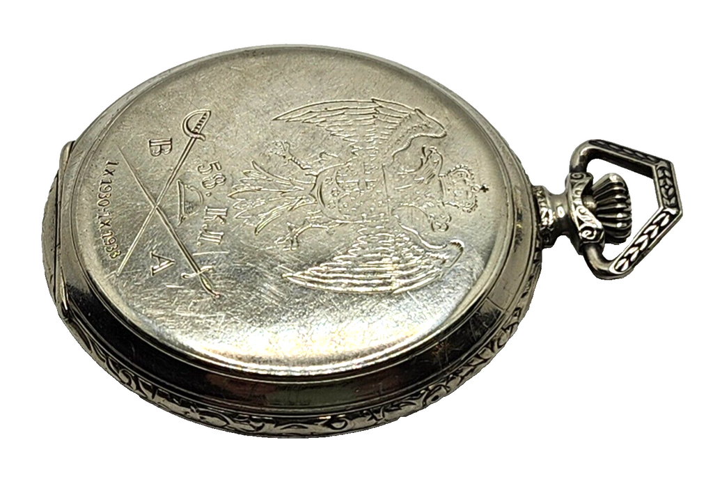 Antique Eterna Swiss Pocket Watch w/ Double Headed Eagle Symbol image 6