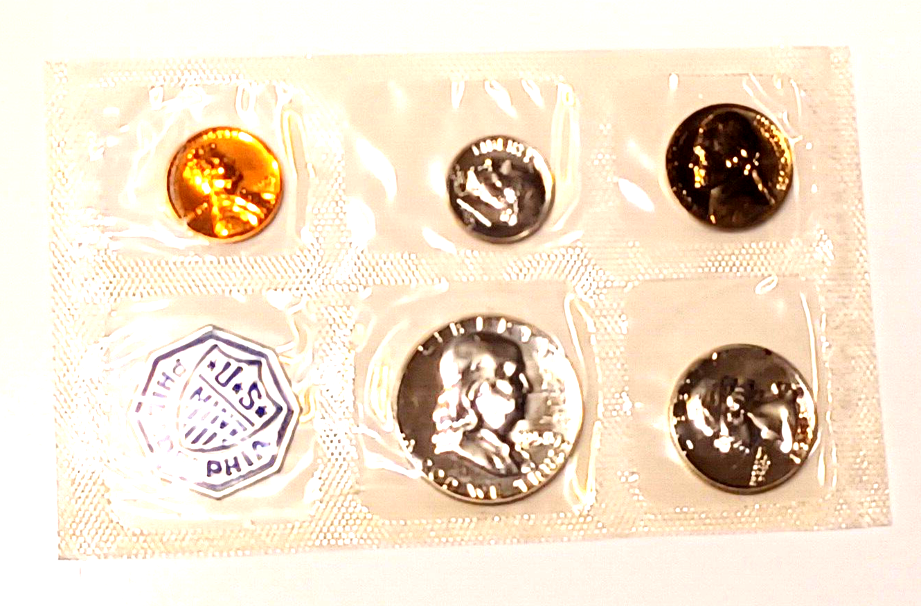 1958 U.S. Mint SILVER PROOF Set in Original Envelope image 1