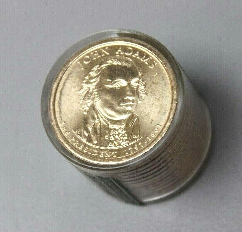 Danbury Mint John Adams Presidential Dollar Coin Roll of 12 Uncirculated image 0