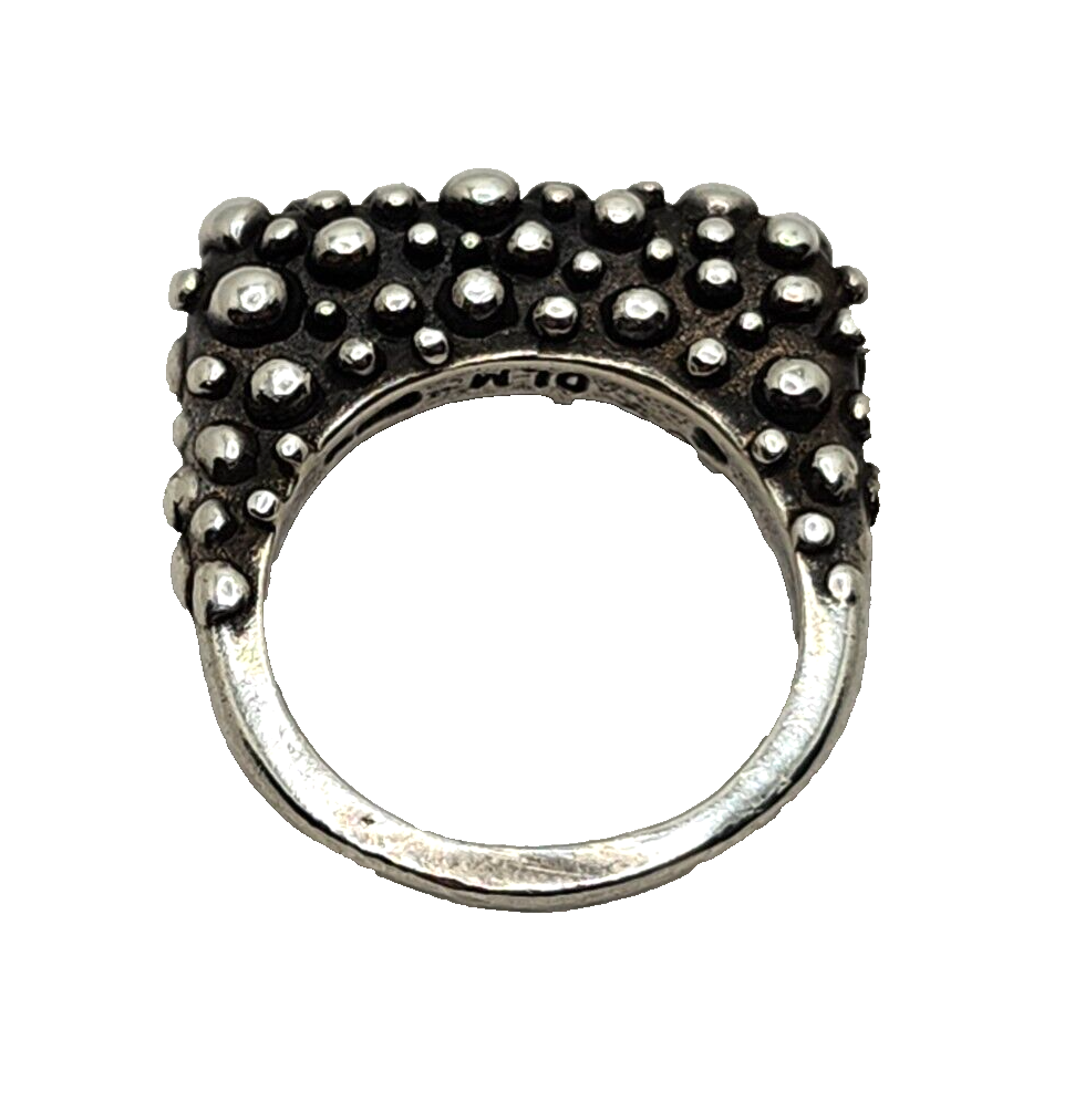 Dian Malouf Modern Stack Stacking Sterling Silver Heavy Dots Ring DLM image 5