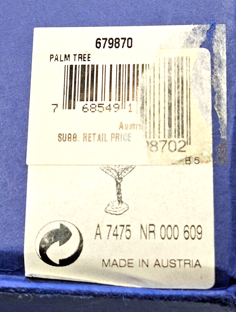 Swarovski Crystal Tall PALM TREE Figurine #679870 / 7475 000 609 in Box w/ COA image 10