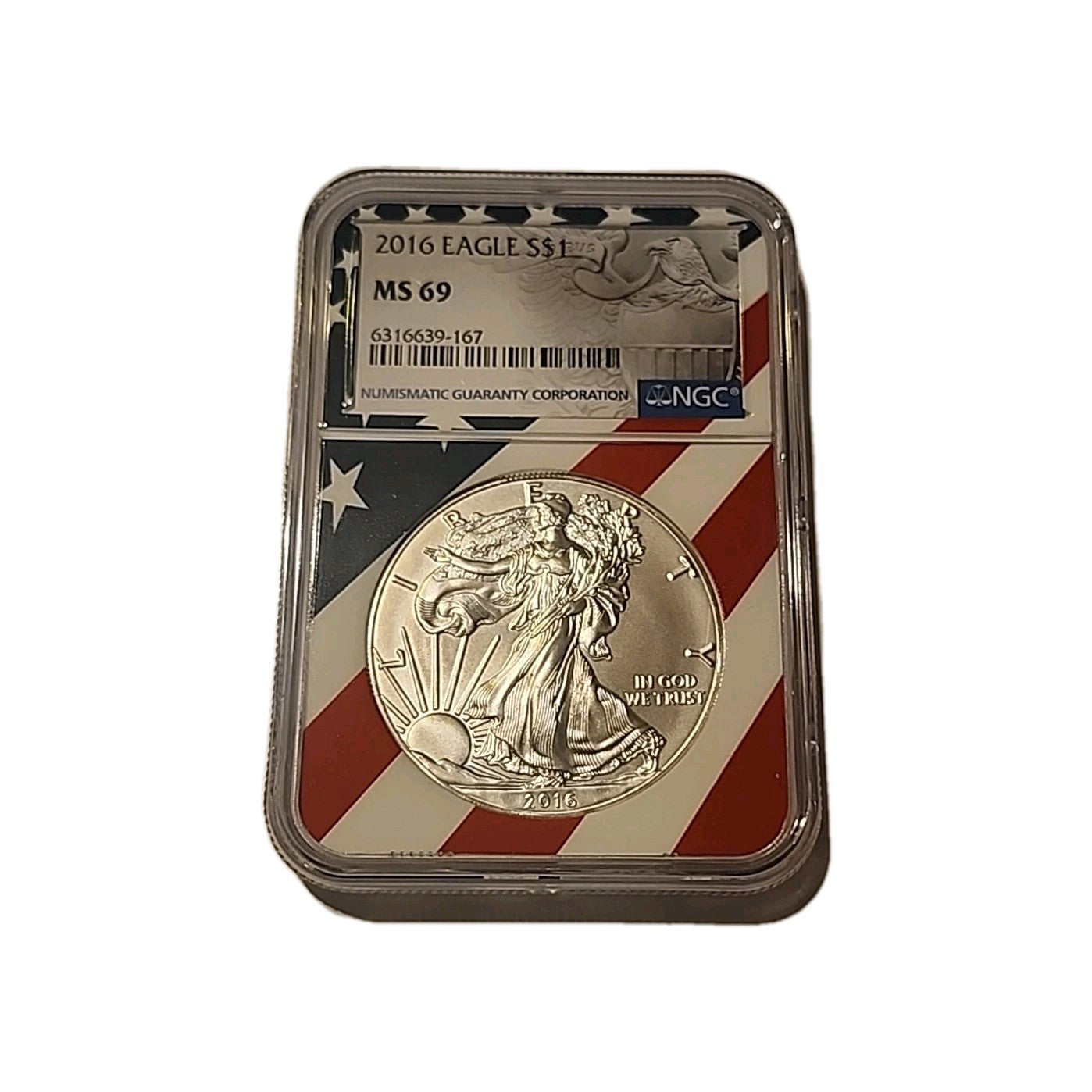 2016 US Silver $1 Eagle NGC MS69 image 0