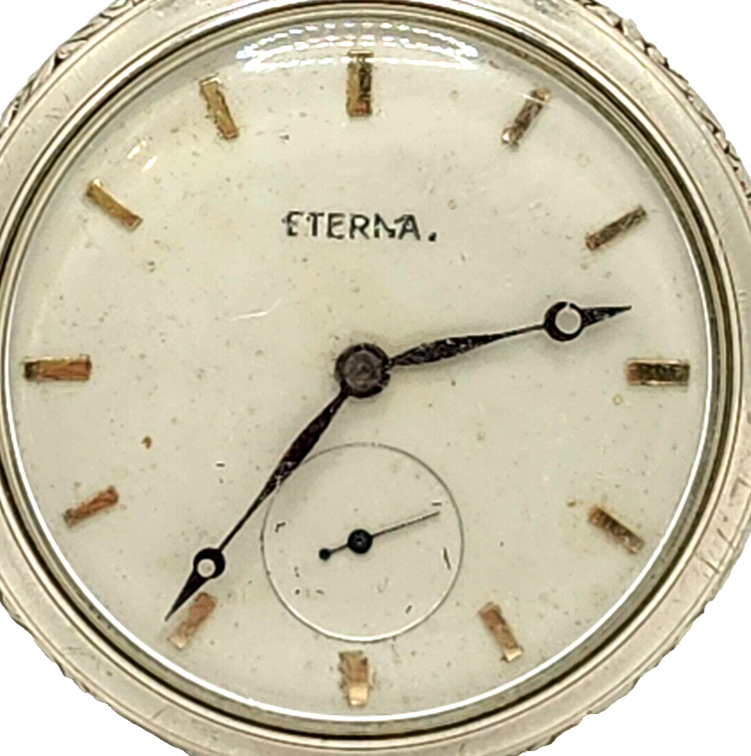 Antique Eterna Swiss Pocket Watch w/ Double Headed Eagle Symbol image 2