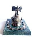 Prussian Regiment Corps Officers Sterling Silver Parade Helmet Iron Cross Award image 0