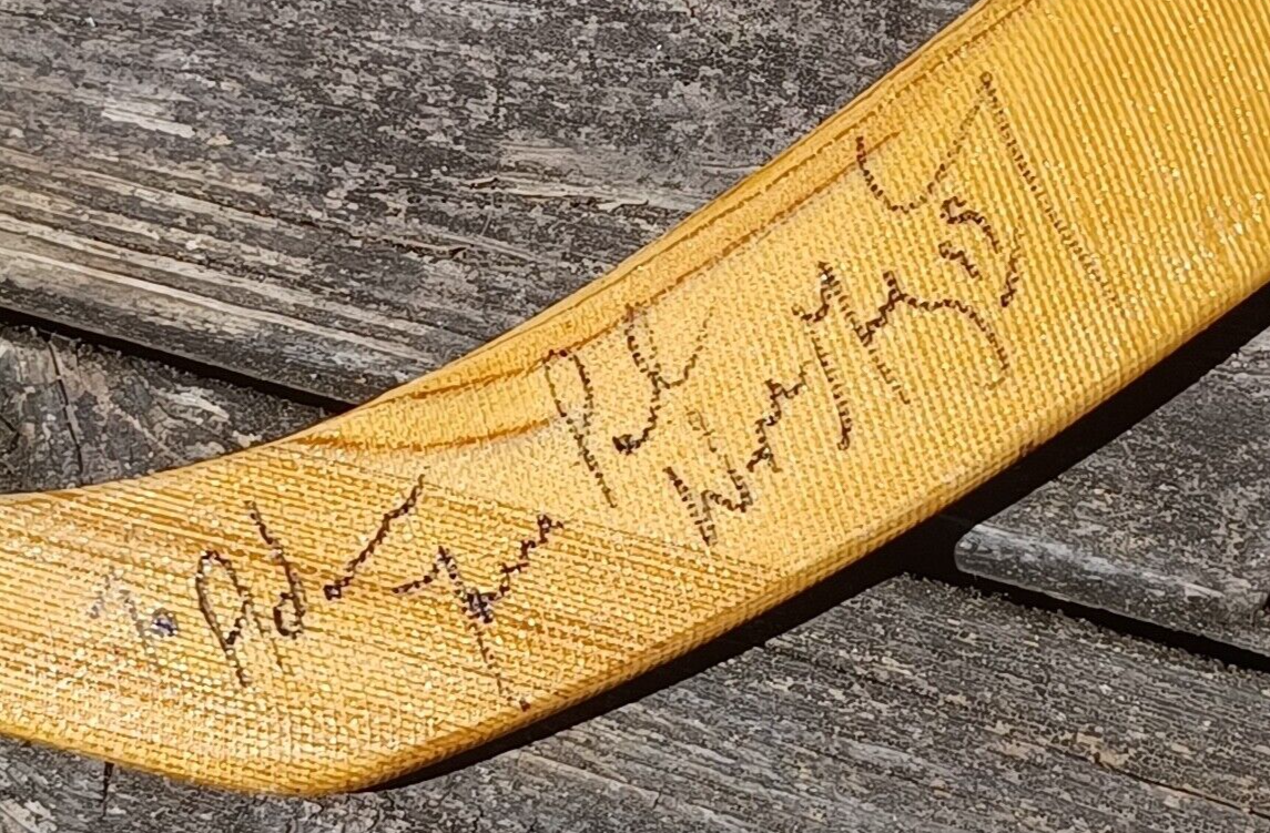 Very Rare One-Of-A-Kind Twice Signed Wayne Gretzky Autographed Hockey Stick L@@K image 10