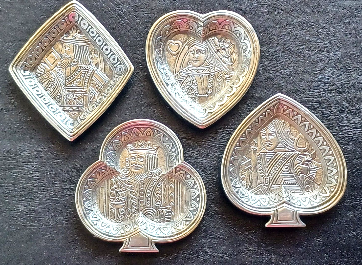 Extremely Rare!, Tiffany & Co, Sterling Silver Royal Flush Poker Coasters, Trays image 0