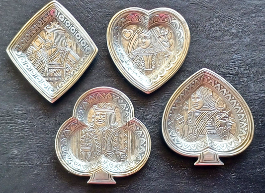 Extremely Rare!, Tiffany & Co, Sterling Silver Royal Flush Poker Coasters, Trays image 0